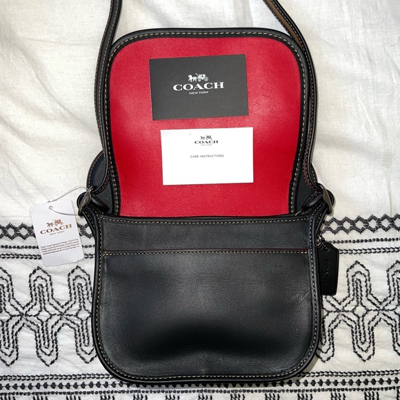 Coach Bags Mickey Mouse Ears Patricia Leather Saddle Bag By